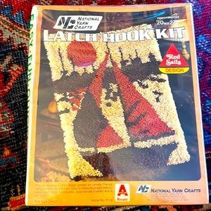 Latch Hook Rug Kit vintage mid century modern design